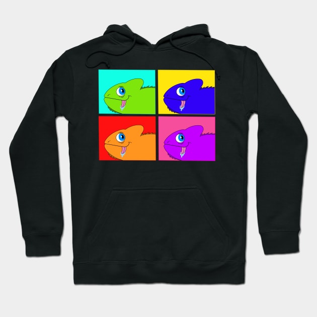 Colorful Chameleon Hoodie by garciajey